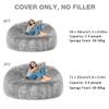 (No Filler) 6FT Giant Bean Bag Chair Cover Soft Faux RH Fur Sofa Bed Washable Bean Bag Couch Cover for Adult and Kids with Liner view 3