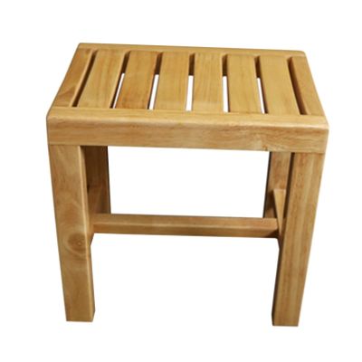 DMCHENGMA Spa Bench Wood Seat Stool Foot Rest Storage Shelf Shower Stool, 2 Tiers Bath Bench Wooden, Bath Stool with Storage Shelf for Elderly Adults, Wooden Stools to sit on (Size : 42x28x33cm)