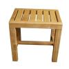 DMCHENGMA Spa Bench Wood Seat Stool Foot Rest Storage Shelf Shower Stool, 2 Tiers Bath Bench Wooden, Bath Stool with Storage Shelf for Elderly Adults, Wooden Stools to sit on (Size : 42x28x33cm) view 1