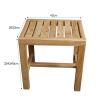DMCHENGMA Spa Bench Wood Seat Stool Foot Rest Storage Shelf Shower Stool, 2 Tiers Bath Bench Wooden, Bath Stool with Storage Shelf for Elderly Adults, Wooden Stools to sit on (Size : 42x28x33cm) view 3
