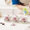 NIUBB Spice Jar 3 Piece Ceramic Spice Box Kitchen Container Spice Jar Storage Jar with Spoon and Tray (Color : F, Size view 4