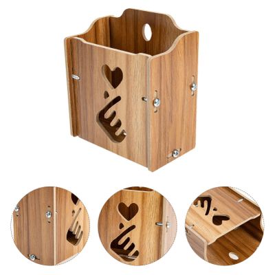 Gatuida Mobile Phone Storage Box Wall Phone Holder Wall Wooden Holder Sundries Remote Controller Storage Wooden Rack Remote Controller Rack