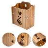 Gatuida Mobile Phone Storage Box Wall Phone Holder Wall Wooden Holder Sundries Remote Controller Storage Wooden Rack Remote Controller Rack view 1