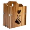Gatuida Mobile Phone Storage Box Wall Phone Holder Wall Wooden Holder Sundries Remote Controller Storage Wooden Rack Remote Controller Rack view 2