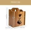 Gatuida Mobile Phone Storage Box Wall Phone Holder Wall Wooden Holder Sundries Remote Controller Storage Wooden Rack Remote Controller Rack view 3