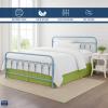 Cottingon Box Pleated Bed Skirt with Split Corners, 100% Microfiber Soft, Sheen & Luxurious Look, Tailored Drop Easy Fit, King 12", Sage view 2