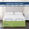 Cottingon Box Pleated Bed Skirt with Split Corners, 100% Microfiber Soft, Sheen & Luxurious Look, Tailored Drop Easy Fit, King 12", Sage view 3