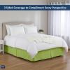 Cottingon Box Pleated Bed Skirt with Split Corners, 100% Microfiber Soft, Sheen & Luxurious Look, Tailored Drop Easy Fit, King 12", Sage view 4