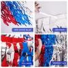 LOLStar 4th of July Decorations, 2 Pack Red White and Blue Wavy Tinsel Foil Fringe Table Skirt for Rectangle and Round Tables, Perfect Table Decorations for Memorial Day, Labor Day, Veterans Day view 3