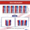 LOLStar 4th of July Decorations, 2 Pack Red White and Blue Wavy Tinsel Foil Fringe Table Skirt for Rectangle and Round Tables, Perfect Table Decorations for Memorial Day, Labor Day, Veterans Day view 4
