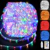 GLPE LED Rope Lights Indoor with USB Powered, 66ft 200 LED String Lights Outdoor Waterproof, Tube Lights with 16 Color Changing,Rope Lights for Outside Christmas, Garden, Party,Camping view 1