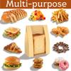 ZENFUN 100 Pack Paper Bread Bags with Stickers, Paper Bakery Bags with Clear Window, Kraft Food Packaging Storage Bakery Bag Packaging for Bread, Cookies, Donuts, 8.3 x 4 x 12.6 Inches view 3