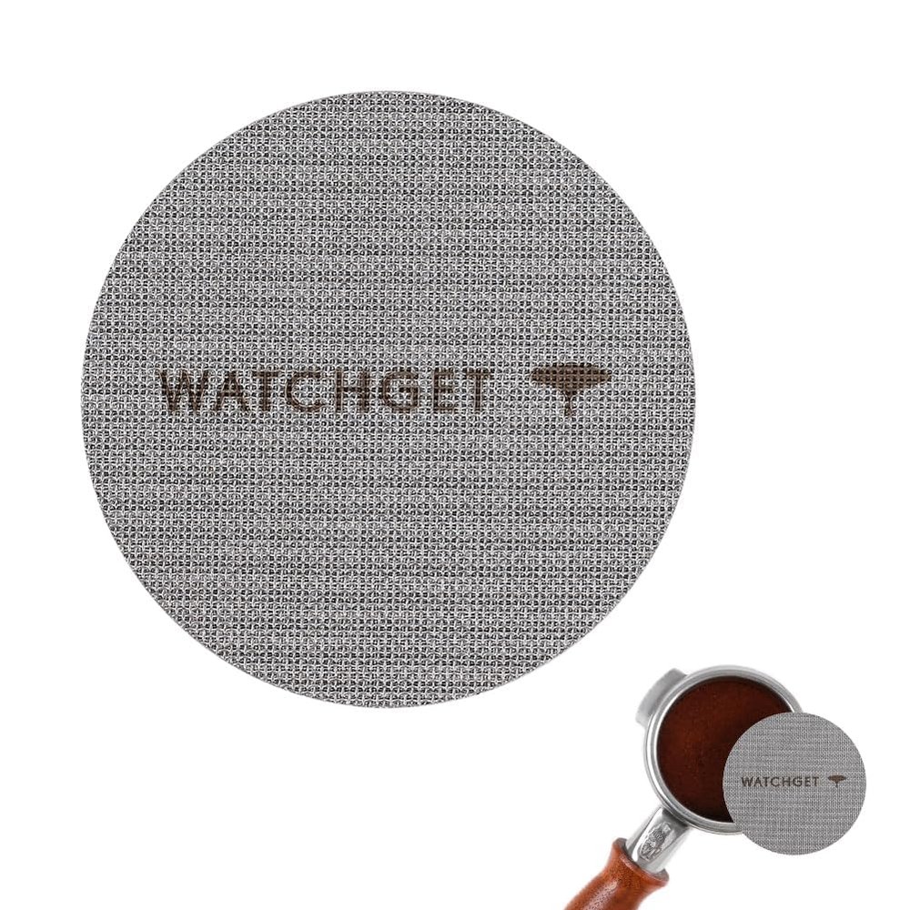 watchget 58.35mm Espresso Puck Screen, Lower Shower Screen 1mm Thickness 150m Metal Reusable 316 Stainless Steel Fine Coffee Filter Mesh for Espresso Protafilter Basket 58mm