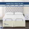 Cottingon Box Pleated Bed Skirt with Split Corners, 100% Microfiber Soft, Sheen & Luxurious Look, Tailored Drop Easy Fit, Twin 12", Ivory view 3