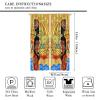 African Woman Curtain,Beautiful African Black Woman with Food Window Curtain Blackout Curtainsfor Bedroom Living Room Off Curtains Window Curtain 2 Panels 42x63in view 2