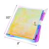 Maniology Iridescent Nail Stamping Plate Organizer Binder | Snap Closure Storage Holder with Sheer White Pockets, 10 Insert Pages + 6 Dividers, Holds Up to 60 Stamping Plates view 2