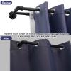 1 Inch Heavy Duty Double Curtain Rods for Windows 66 to 120 Inches, Industrial Adjustable Drapery Rod for Blackout & Sheer Curtains, Wrap Around Design, Black view 3