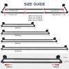 1 Inch Heavy Duty Double Curtain Rods for Windows 66 to 120 Inches, Industrial Adjustable Drapery Rod for Blackout & Sheer Curtains, Wrap Around Design, Black view 4