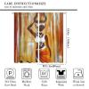 African Woman Curtain,African Woman Painting Desgin Curtains Thermal Insulated Curtainsfor Kitchen Bedroom Children Living Room Curtains Window Curtain 2 Panels 63x63in view 2