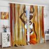 African Woman Curtain,African Woman Painting Desgin Curtains Thermal Insulated Curtainsfor Kitchen Bedroom Children Living Room Curtains Window Curtain 2 Panels 63x63in view 4