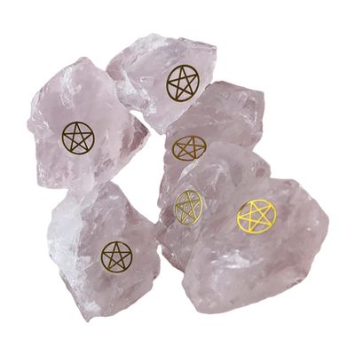 Zerodeko 6pcs Energy Crystal Rough Stones for Altar Decoration Natural Five- Design Worship Crystal Ornament for Home Bar and Restaurant Decor