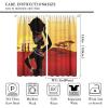 Afro Girl Curtain,Ancient Egyptian African Woman Curtain Thermal Insulated Blackoutfor Home Kitchen Office Coffee Room Curtains Window Curtain 2 Panels 63x63in view 2