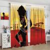 Afro Girl Curtain,Ancient Egyptian African Woman Curtain Thermal Insulated Blackoutfor Home Kitchen Office Coffee Room Curtains Window Curtain 2 Panels 63x63in view 4