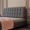 Headboard Rest Cushion Wall Pillow,Flannel Lumbar Cushion Bed Backrest Upholstered Collision Pad Reading Pillow with Removable Cover for Bench Home,B,with headboard 78.7"/200cm view 1