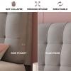 Headboard Rest Cushion Wall Pillow,Flannel Lumbar Cushion Bed Backrest Upholstered Collision Pad Reading Pillow with Removable Cover for Bench Home,B,with headboard 78.7"/200cm view 2