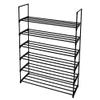6 Tiers Shoe Rack Shoe Tower Shelf Storage Organizer For Bedroom, Entryway, Hallway, and Closet Black Color view 3