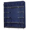 5-Layer 12-Compartment Non-Woven Fabric Wardrobe Portable Closet Navy (133x46x170cm) view 1