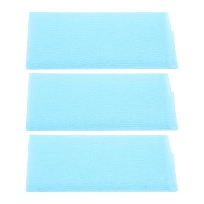 SOLUSTRE 3Pcs Long Exfoliating Nylon Bath Cloth Towel Dual- Sided Exfoliating Nylon Bath Towel with Deep Clean Loofah Shower Towel Exfoliating Washcloth Towel for Body Exfoliation Back Scrub (Blue)