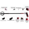 Niczu Photovoltaic and Solar Panels Cleaner Kit, Window Cleaning Pole, Window Cleaning Brush Equipment, Water/Hose Fed Pole,6M/20FT view 4