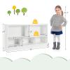 HONEY JOY Kids Storage Organizer, 5-Section Wooden Display Shelf for Classroom, Playroom, Nursery, Kindergarten view 3
