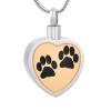 SHEIL Pet Claw Engraved 316L Stainless Steel Pet(Dog Cat) Keepsake Urn Memorial Cremation Pendant Necklace for Ashes view 1