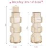 Natheeph Wooden Card Display Rotating Display Stand, 3 Tier Trading Card Display Stand, Greeting Card Display Stand for Vendors Card Collectors, Showing Sports Card, Brochure, Postcards, Sticker view 2