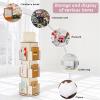 Natheeph Wooden Card Display Rotating Display Stand, 3 Tier Trading Card Display Stand, Greeting Card Display Stand for Vendors Card Collectors, Showing Sports Card, Brochure, Postcards, Sticker view 4