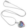 SHEIL Murano Heart Urn for Ashes Glass Flower Necklace Funeral Casket Keepsake Urns Memorial Jewelry for Pet/Human Ashes view 2