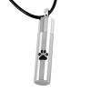 SHEIL Paw Print Mark Tube Pendant for Pet (Dog Cat) Ashes Keepsake Urns Memorial Ash Locket Urn Necklace Memorial Cremation Jewelry view 1