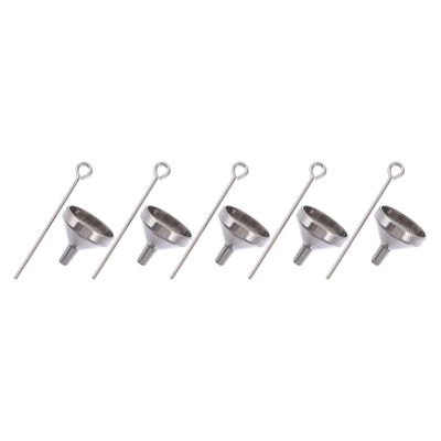 iplusmile 10pcs Stainless Steel Mini Funnels Small Metal Funnels Liquid Transferring for Miniature Bottles Essential Oil Bottles Cooking Spices Amber s Silver