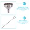 iplusmile 10pcs Stainless Steel Mini Funnels Small Metal Funnels Liquid Transferring for Miniature Bottles Essential Oil Bottles Cooking Spices Amber s Silver view 2