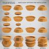 Bed Risers, Furniture Risers (Set of 8-Height 1") Can be Adjusted to 2'' 3''or 4'', Lifts Furniture Risers, Solid Natural Wood Risers, Non-Slip Recessed Hole (Natural Wood Color) view 4