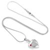 SHEIL A Shiny Zircon Heart-Shaped Ashes Pendant for Ashes Memorial Cremation Urn Funeral Casket Cremation Jewelry for Pet/Human view 3