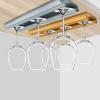 2-Pack Under Cabinet Mount Stemware Rack Aluminum alloy Wine Rack Wine Glass Rack for Holder Glasses Storage Bar Kitchen (Grey) view 4
