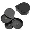 2 Pack 3 Tier Bar Glass, Black Salt Box Spice Container Salt Box Spice Container for Cocktail Bartender Tool Party Home view 1