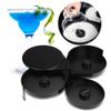 2 Pack 3 Tier Bar Glass, Black Salt Box Spice Container Salt Box Spice Container for Cocktail Bartender Tool Party Home view 3