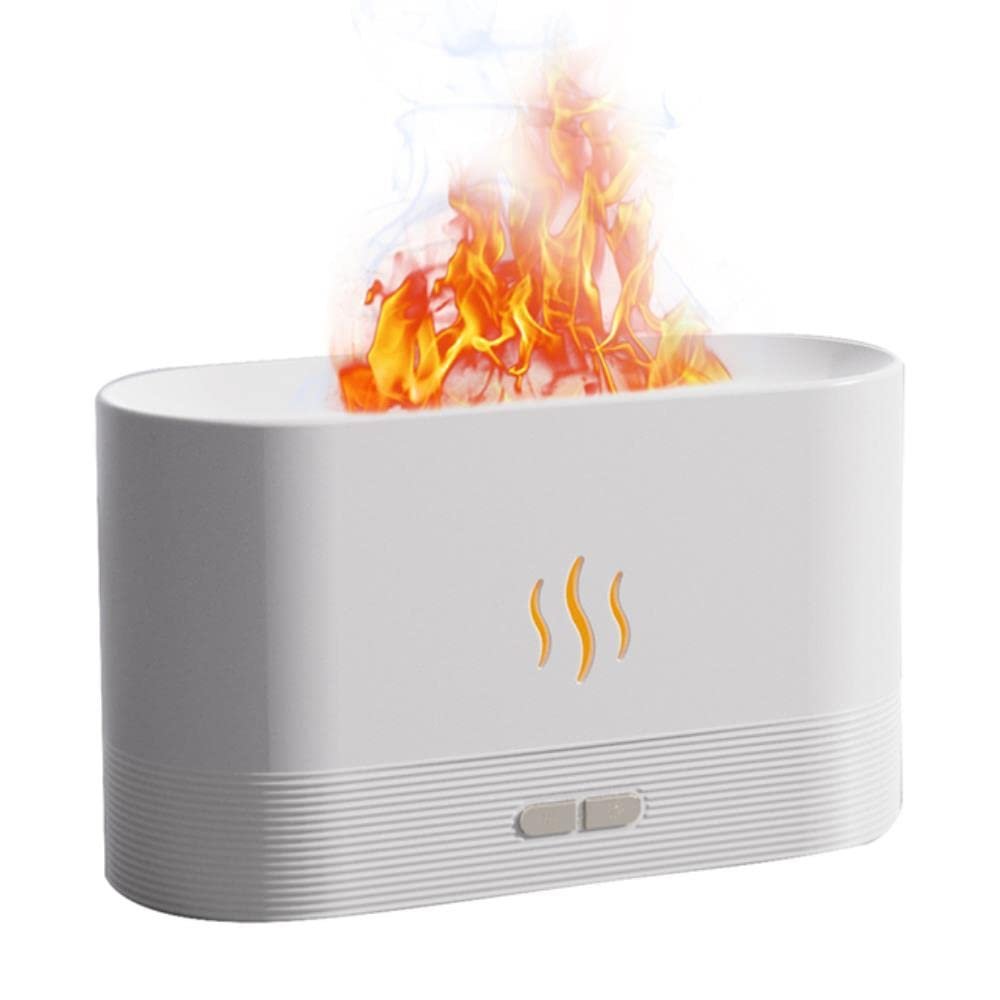 Flame Aroma Diffuser Air Humidifier Ultrasonic Cool Mist Maker Fogger Led Essential Oil 3D Effect Fire Lamp Difusor