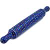 Polmedia Polish Pottery Rolling Pin UNIKAT - Colorful Star Show Pattern Handmade in Boleslawiec Poland by Ceramika Artystyczna + Certificate of Authenticity view 1