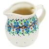 Polmedia Polish Pottery Pitcher UNIKAT - Sweet Blooms Pattern Handmade in Boleslawiec Poland + Certificate of Authenticity view 2