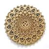 BHDecor Home Wall Decor  Multilayered Laser Cut Carved Elegant Wooden Mandala Hanging MDF Panels for Decoration - Rustic Contemporary Artwork Natural Wood, 11.8 x 11.8 inch (30cm) view 1